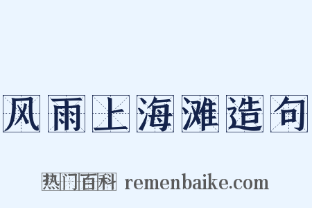 风雨上海滩造句是什么意思的图片